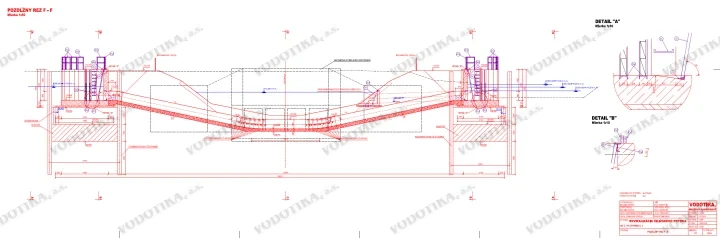 Revitalizácia Čiližského potoka – Obr. 3 - pozdlzny rez