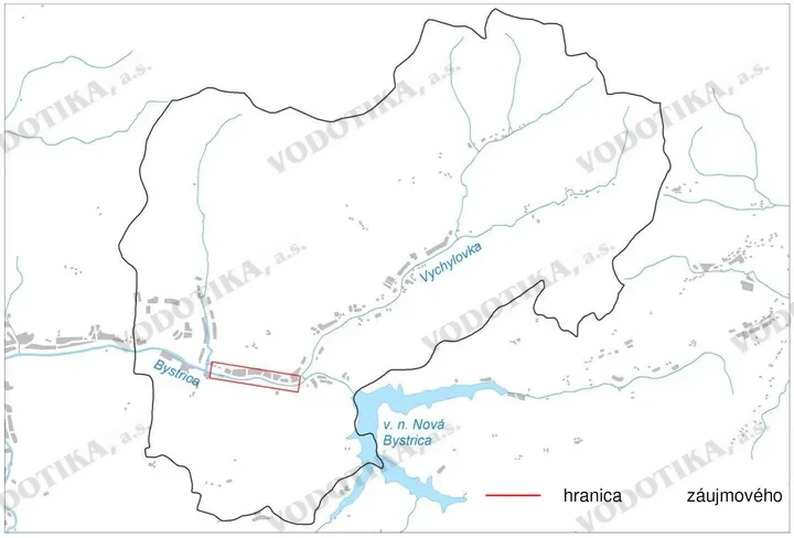 Nová Bystrica – úprava toku – Obr. 1 - situácia