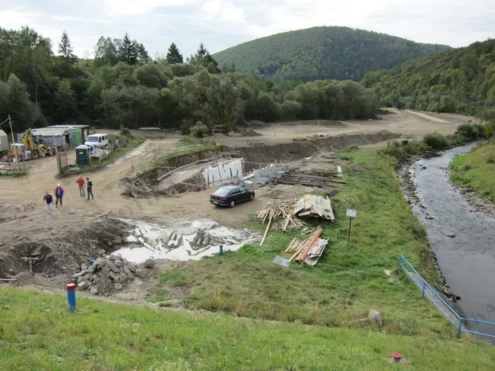 Malá vodná elektráreň Dobšiná III – Obr. 8 - počas výstavby (september 2012)
