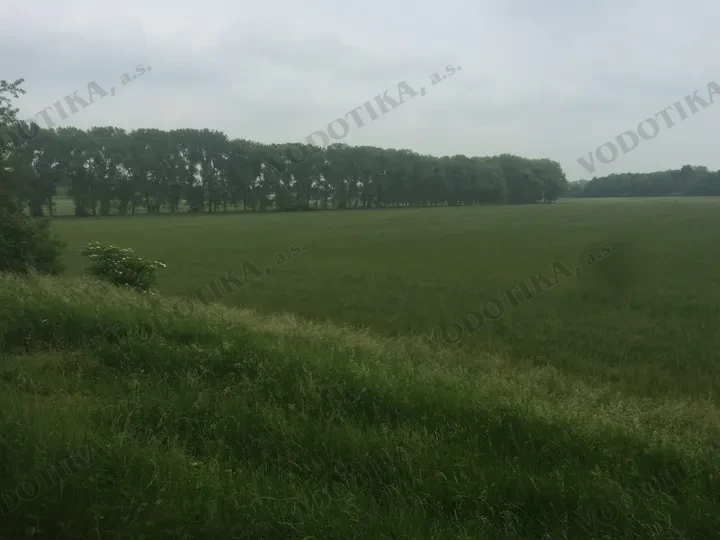 Mrlina, Vestec, Rožďalovice, zvýšenie ochrany obcí výstavbou poldrov – Polder Mlýnec – Obr. 4 - pred výstavbou (jún 2016)