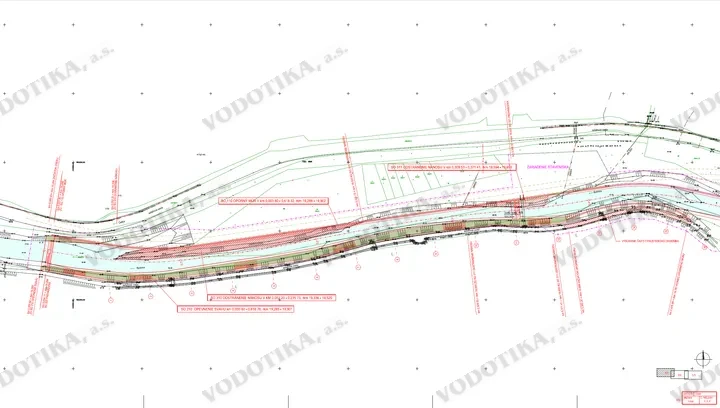 Nová Bystrica – úprava toku – Obr. 4 - situácia úpravy toku C