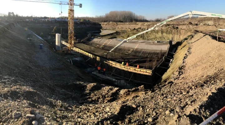 Vodné dielo Želiezovce – Obr. 2 - pocas vystavby