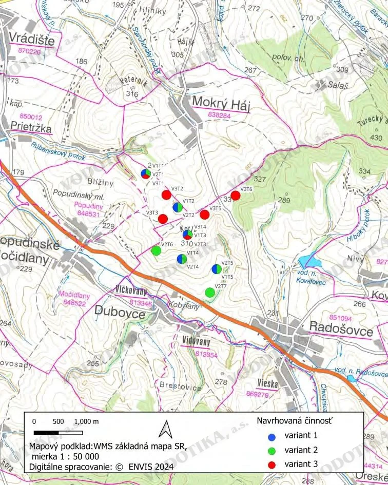 Veterný park Popudinské Močidľany – Radošovce – Obr. 1 - situácia