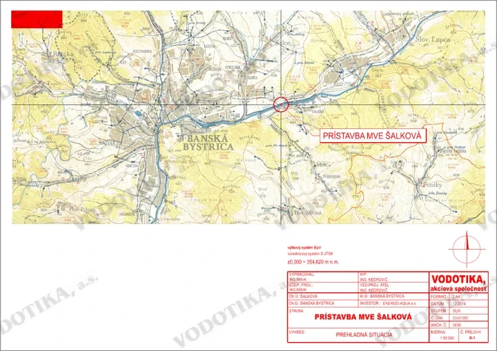 Prístavba MVE Šalková – Obr. 1 - prehľadná situácia