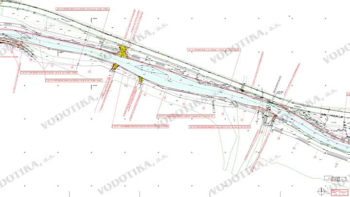 Nová Bystrica – úprava toku – Obr. 3 - situácia úpravy toku B