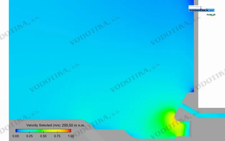 MVE Týnec nad Labem – matematický výpočet – Obr. 5