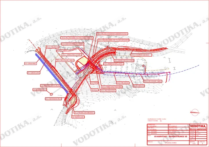 VD Koryčany – rekonštrukcia vodného diela – Obr. 2 - situácia celková