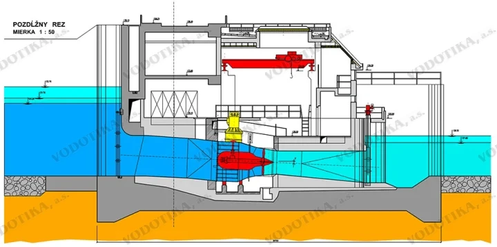 MVE Pálenisko – Obr. 7 - pozdlzny rez