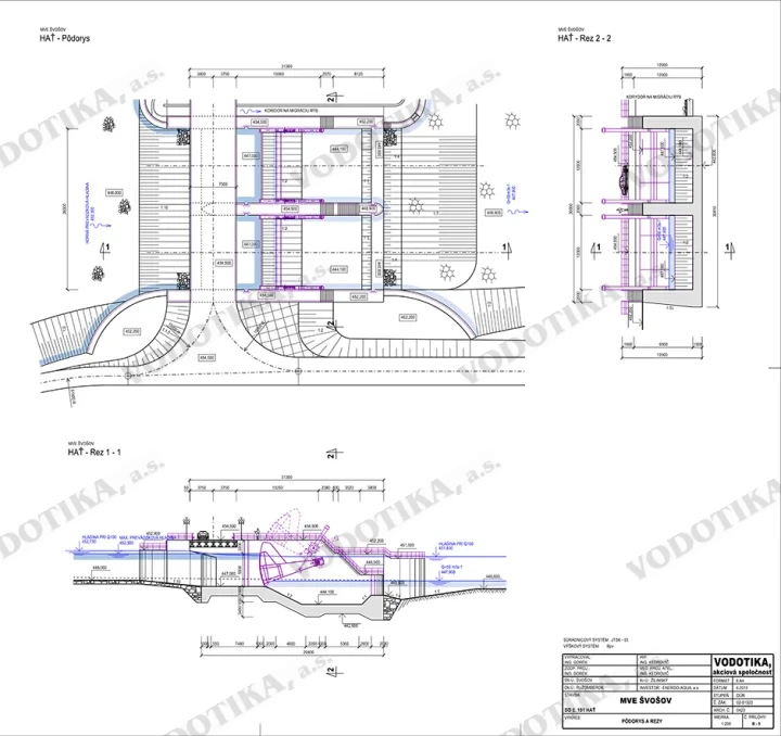MVE Švošov – Obr. 2 - podorys