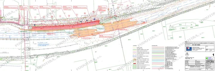 Modernizácia rejd plavebnej komory Štvanice – Obr. 3 - situácia dolná rejda