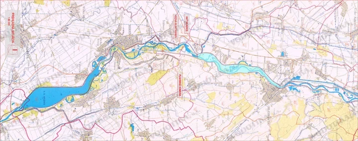 Vodné dielo Sereď – Obr. 1 - situacia