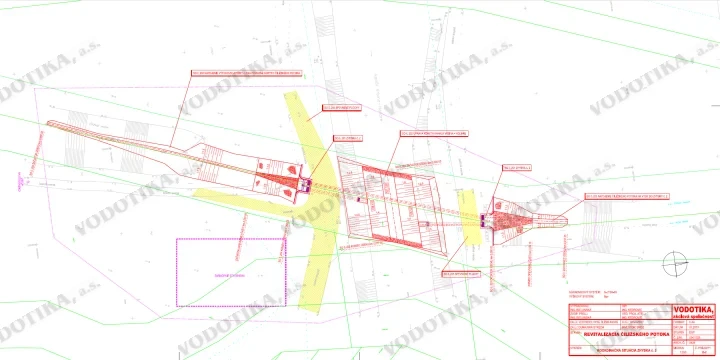 Revitalizácia Čiližského potoka – Obr. 4 - koordinacna situacia zhybky