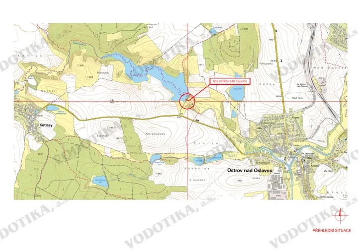 MVE Ostrov nad Oslavou – Obr. 1 - situácia