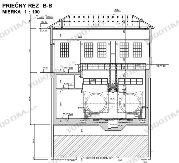MVE Veľké Blahovo – Obr. 7 - rez