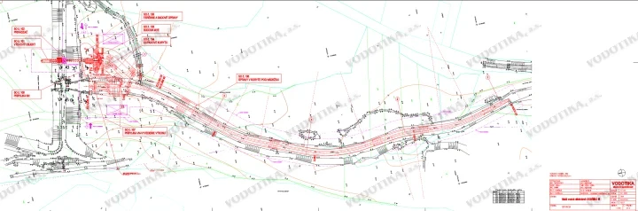 Malá vodná elektráreň Dobšiná III – Obr. 2 - podrobná situácia