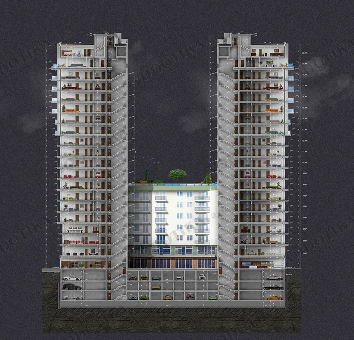 Polyfunkčný objekt Bosákova III.A etapa – Obr. 1 - vizualizacia
