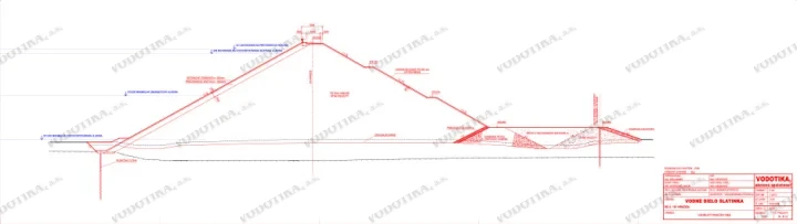 Vodné dielo Slatinka – Obr. 2 - priecny rez