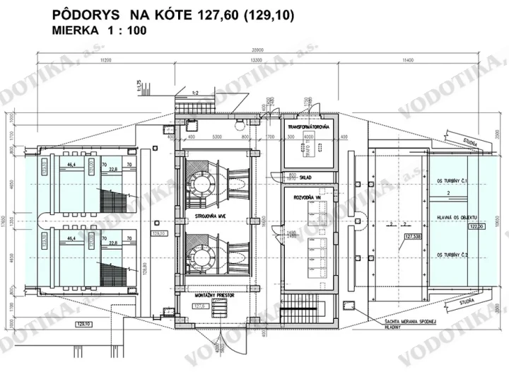 MVE Nová Dedinka – Obr. 7 - podorys