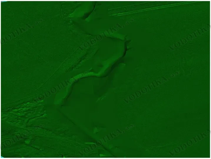 Dolná Súča – hydrotechnický výpočet – Obr. 2 - 3D model OpenRoads Designer