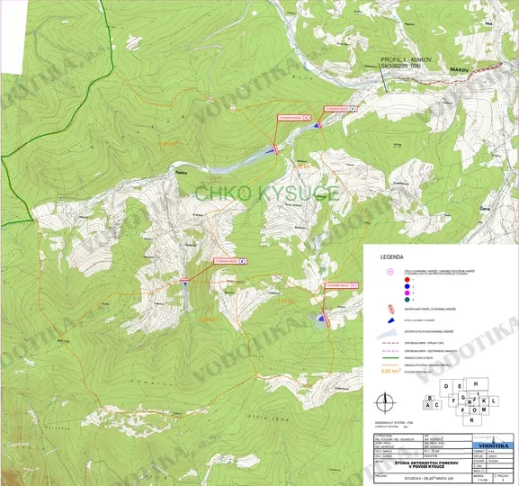 Štúdia odtokových pomerov v povodí Kysuce – Obr. 1 - situácia A