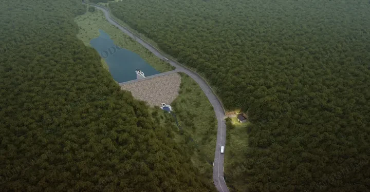 Doľany – protipovodňové opatrenia na Podhájskom potoku – Obr. 6 - vizualizácia stavby