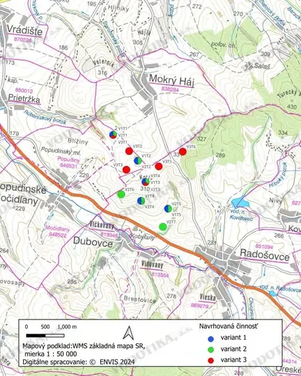 Veterný park Popudinské Močidľany – Radošovce – Obr. 1 - situácia