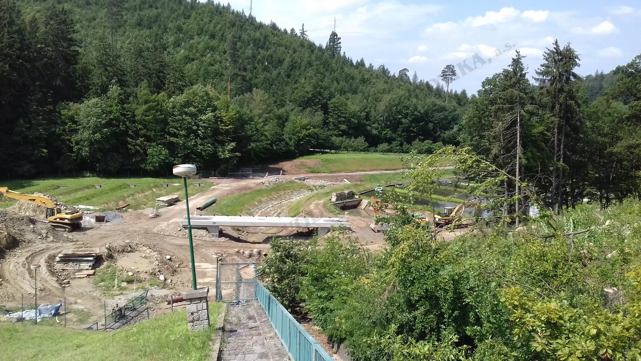VD Koryčany – rekonštrukcia vodného diela – Obr. 8 - foto z realizácie (jún 2018)